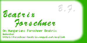 beatrix forschner business card